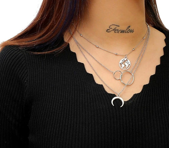 wisior CHOKER FEATHER